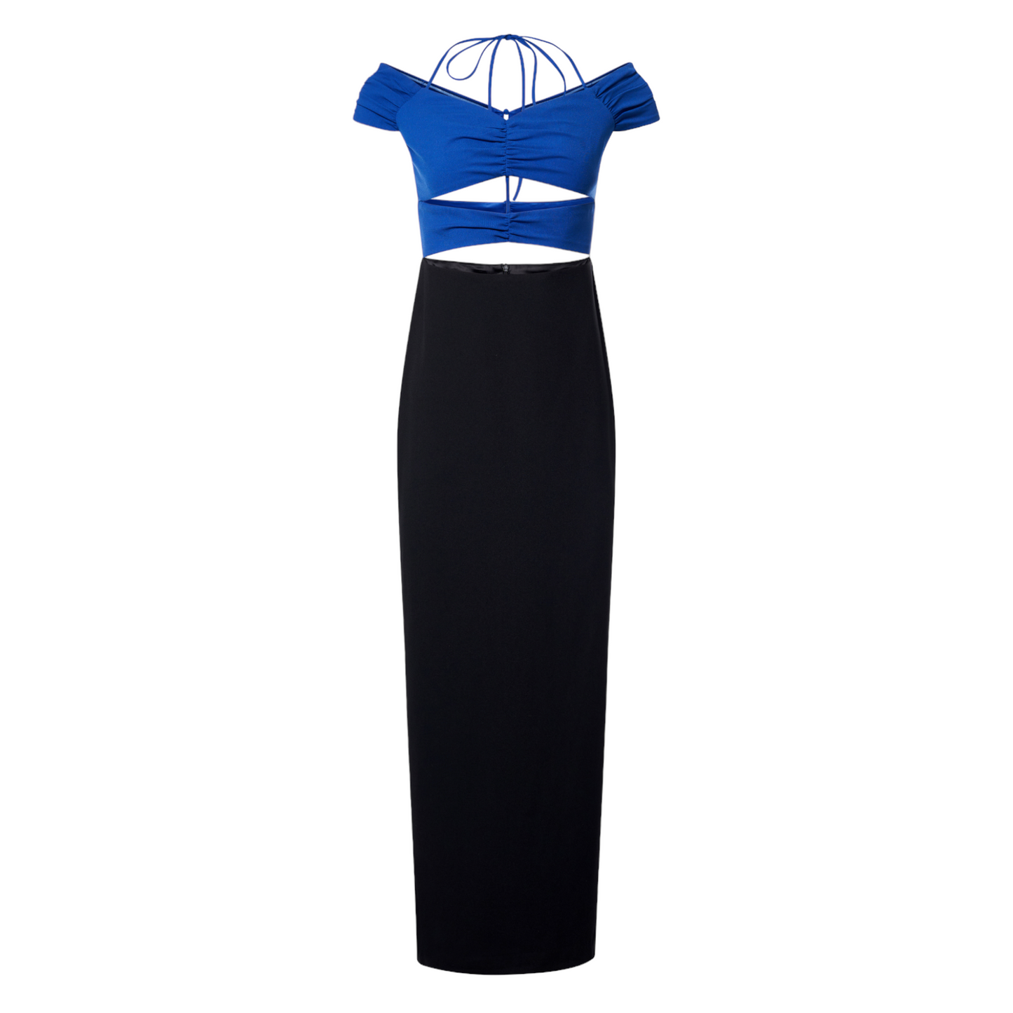 Kioni Cutout Crepe Maxi Dress In Blue